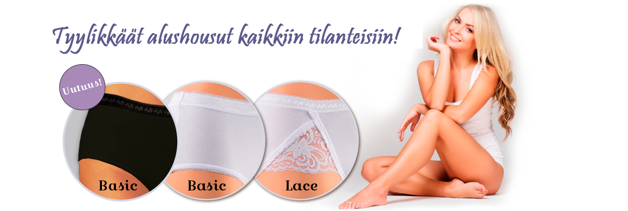 Tilaa mukavat puuvilla-alushousut Lacelta